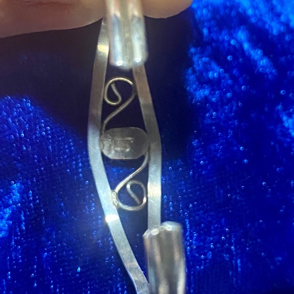 RARE Baby Bracelet Sterling Silver w/ Turquoise - Picture 4 of 9